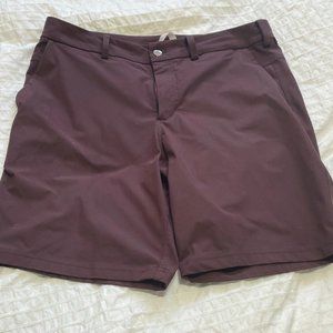 Lululemon Burgundy ABC shorts 34"